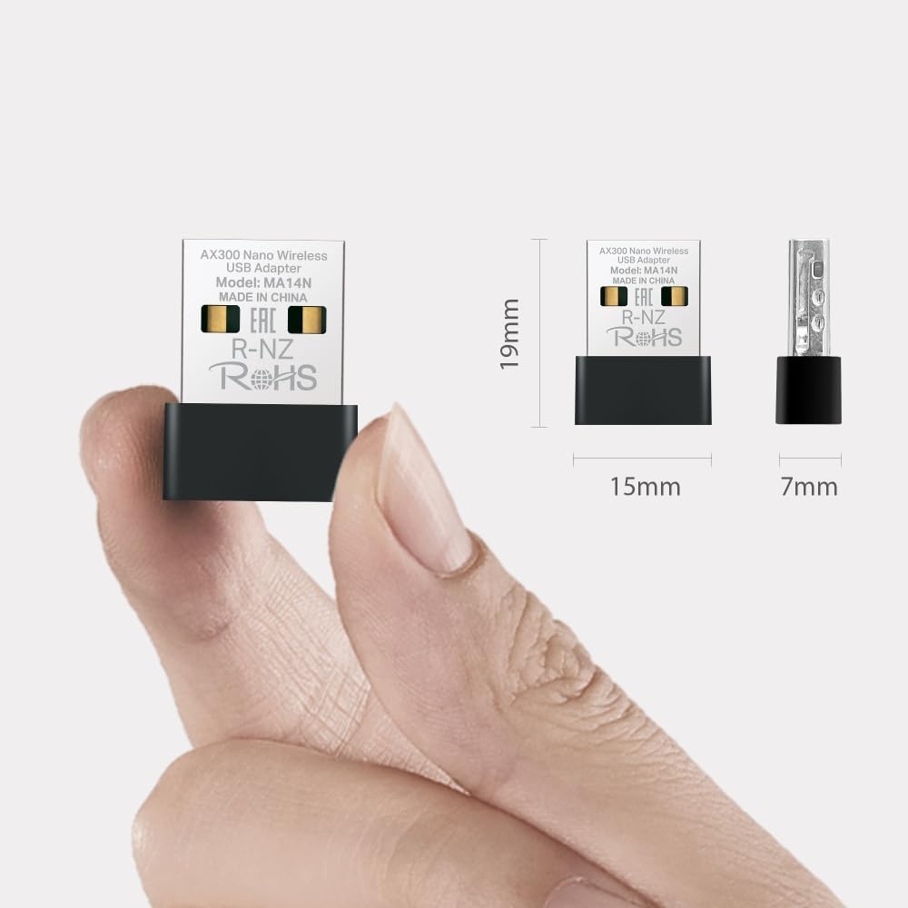 ADAPTADOR WI-FI USB MA14N NANO AX300 2.4GHZ