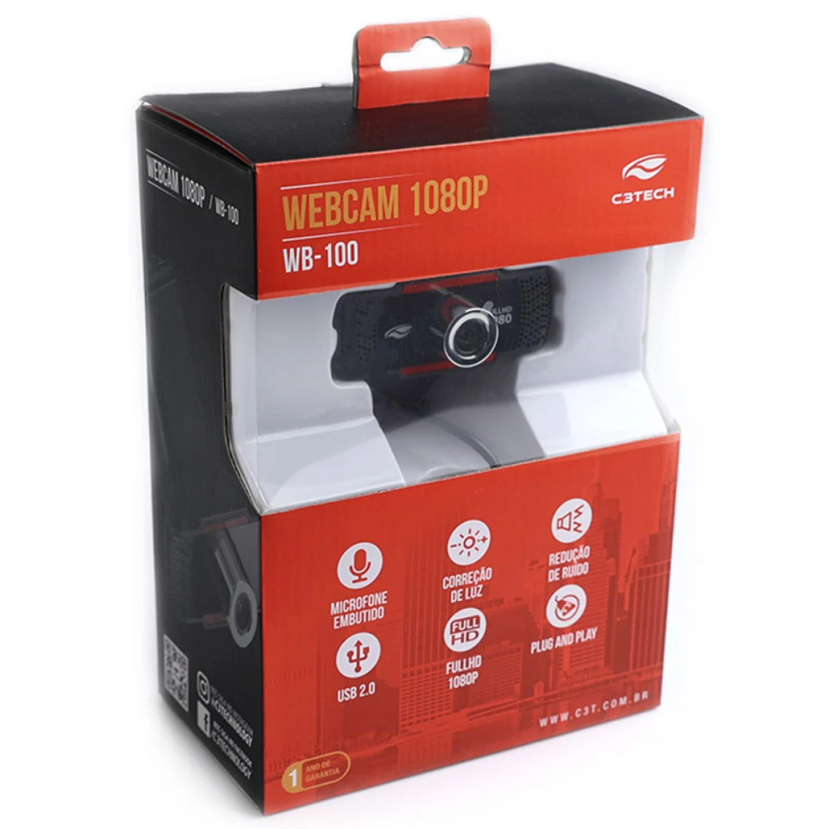 WEBCAM C3TECH FULL HD 1080P WB-100BK