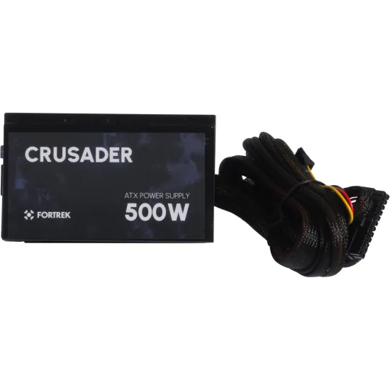 FONTE ATX 500W FORTREK CRUSADER PRETA 120MM BIVOLT MANUAL SEM CABO