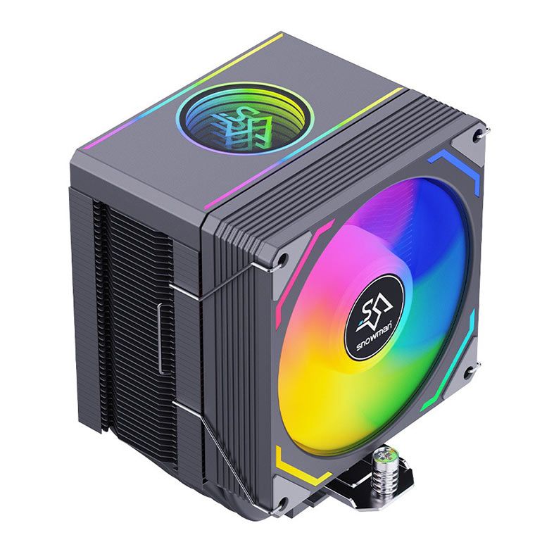 AIR COOLER SNOWMAN MX96-V3 ARGB (6 HEATPIPES) (92MM) (180W TDP) (PRETO)