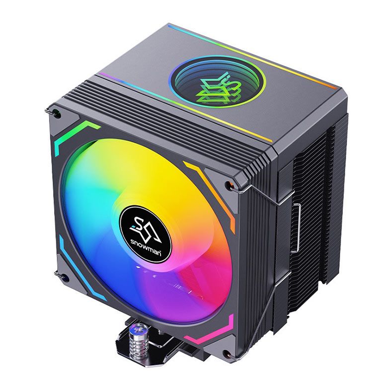 AIR COOLER SNOWMAN MX96-V3 ARGB (6 HEATPIPES) (92MM) (180W TDP) (PRETO)