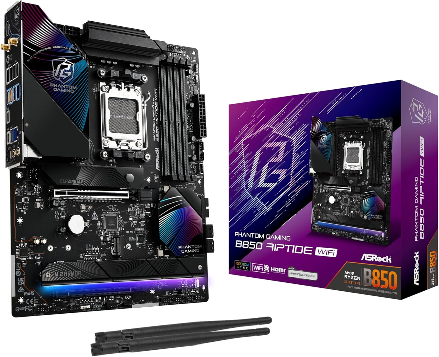 PLACA MÃE B850 RIPTIDE ASROCK (WI-FI)