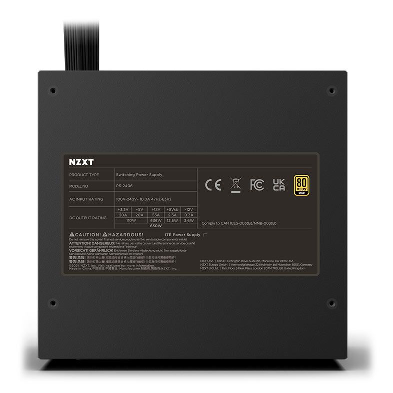 FONTE 650W NZXT C650 GOLD (OEM)
