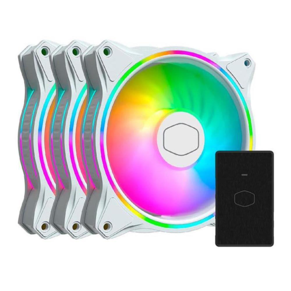 MASTERFAN MF120 HALO (KIT COM 3) - BRANCO