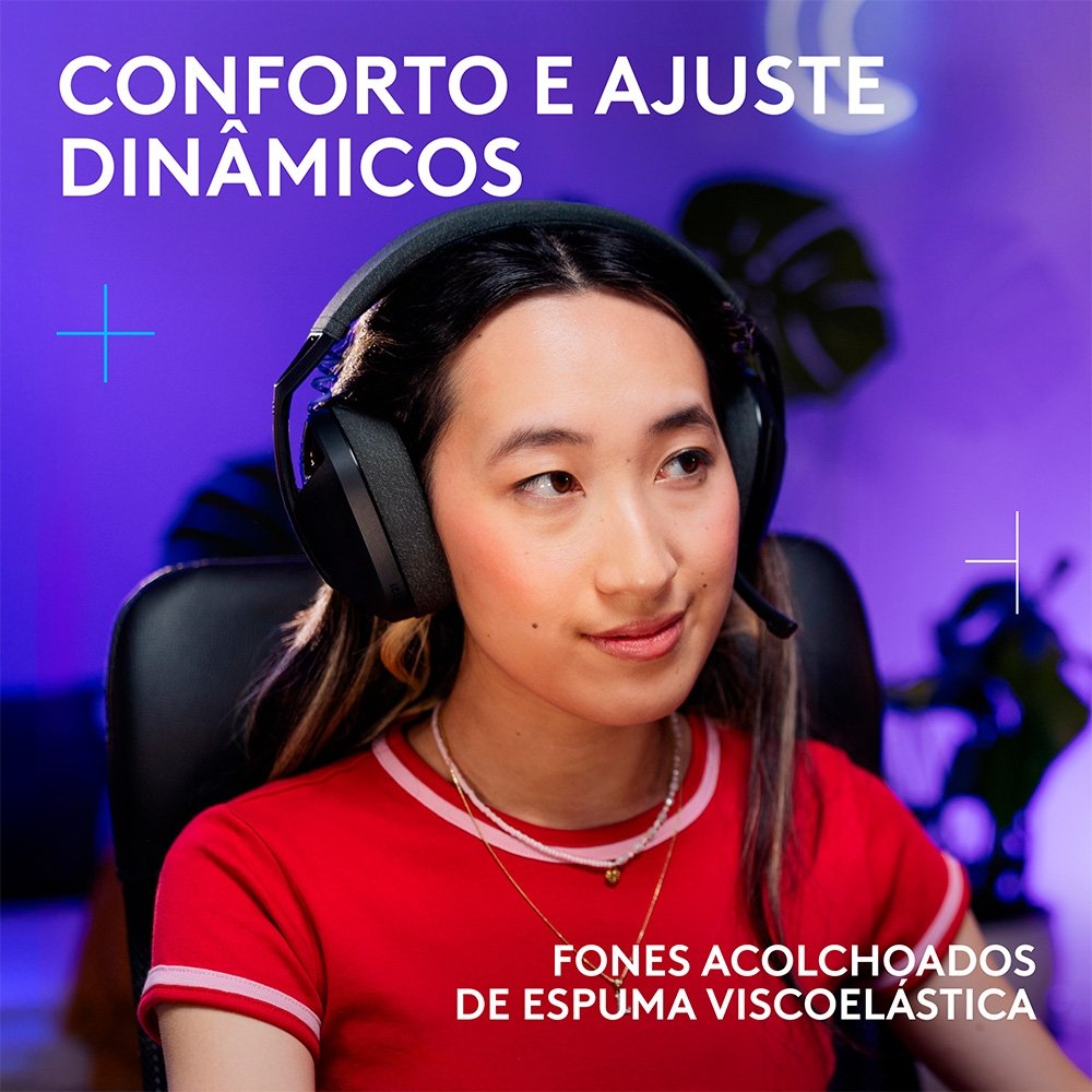 HEADSET GAMER LOGITECH G321 LIGHTSPEED PRETO (DRIVERS 40MM) (WIRELESS) (BLUETOOTH)