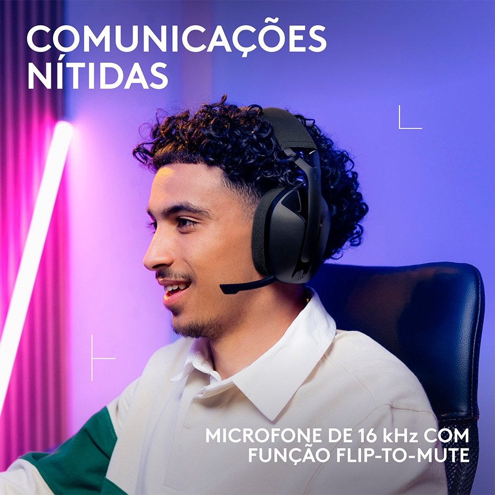 HEADSET GAMER LOGITECH G321 LIGHTSPEED PRETO (DRIVERS 40MM) (WIRELESS) (BLUETOOTH)