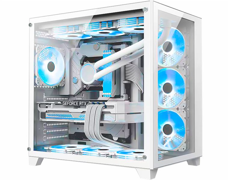 Gabinete Gamer K-MEX SPACE WHITE