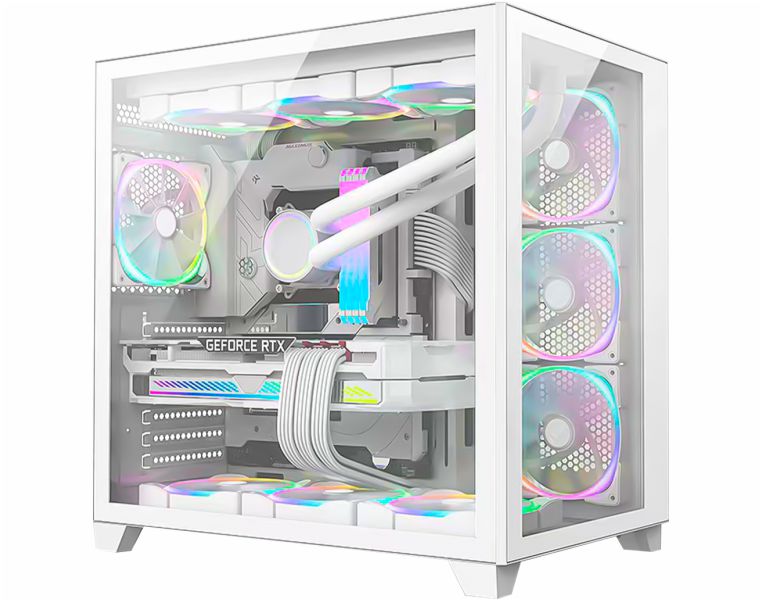 Gabinete Gamer K-MEX SPACE WHITE