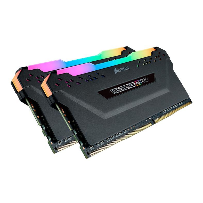 MEMÓRIA RAM 8GB CORSAIR VENGEANCE RGB PRO DDR4 3000MHZ CL15 DIMM PRETA CMW16GX4M2C3000C15