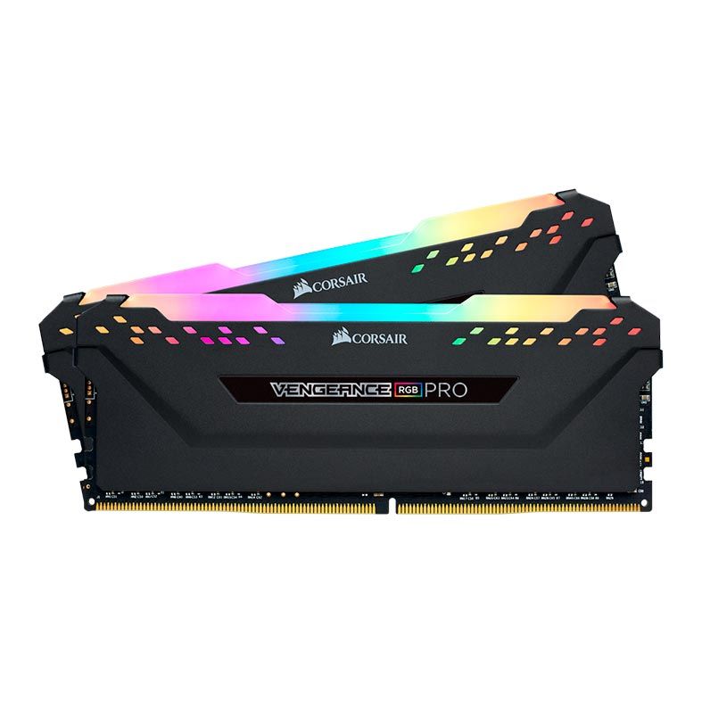 MEMÓRIA RAM 8GB CORSAIR VENGEANCE RGB PRO DDR4 3000MHZ CL15 DIMM PRETA CMW16GX4M2C3000C15