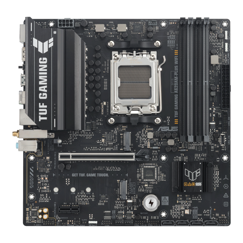 PLACA-MÃE ASUS TUF GAMING A620AM-PLUS WIFI AM5 A620A MICRO-ATX DDR5 WI-FI 6