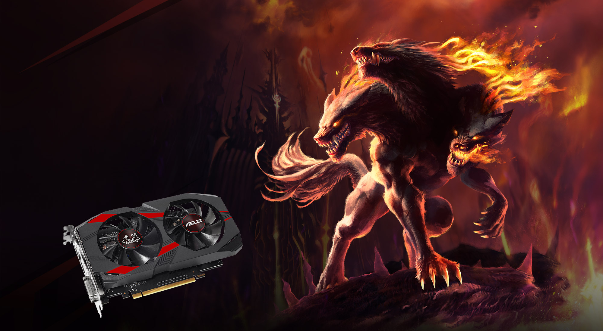 PLACA DE VIDEO 4GB ASUS CERBERUS GTX 1050 TI O4G GDDR5 NVIDIA DUAL FAN OC
