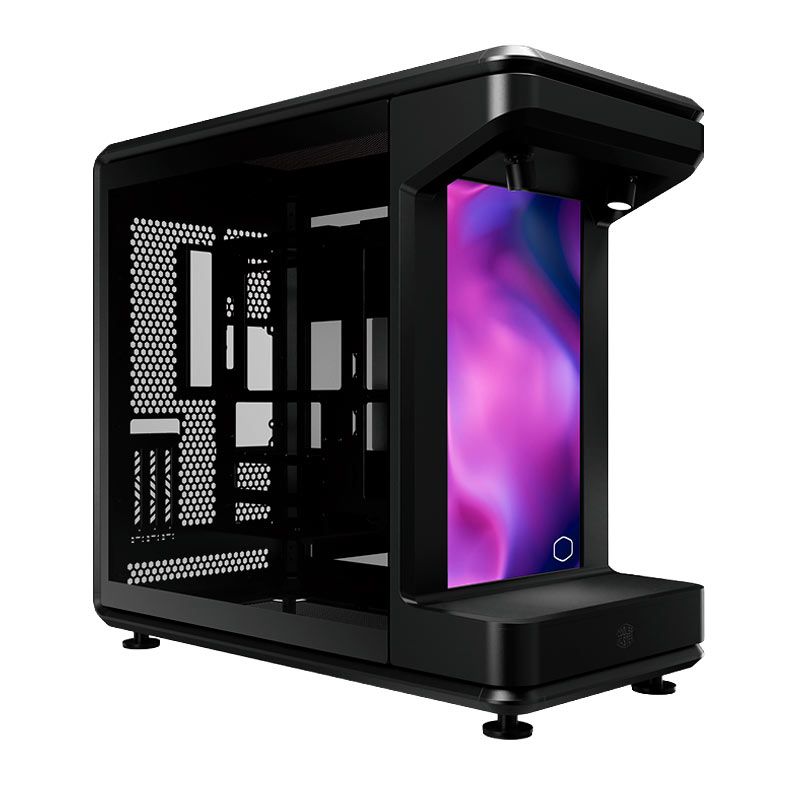 GABINETE MID-TOWER COOLER MASTER MASTERFRAME 360 STAGE ARGB LCD PRETO VIDRO TEMPERADO ATX/MATX/ITX MF360-KHNN-S02