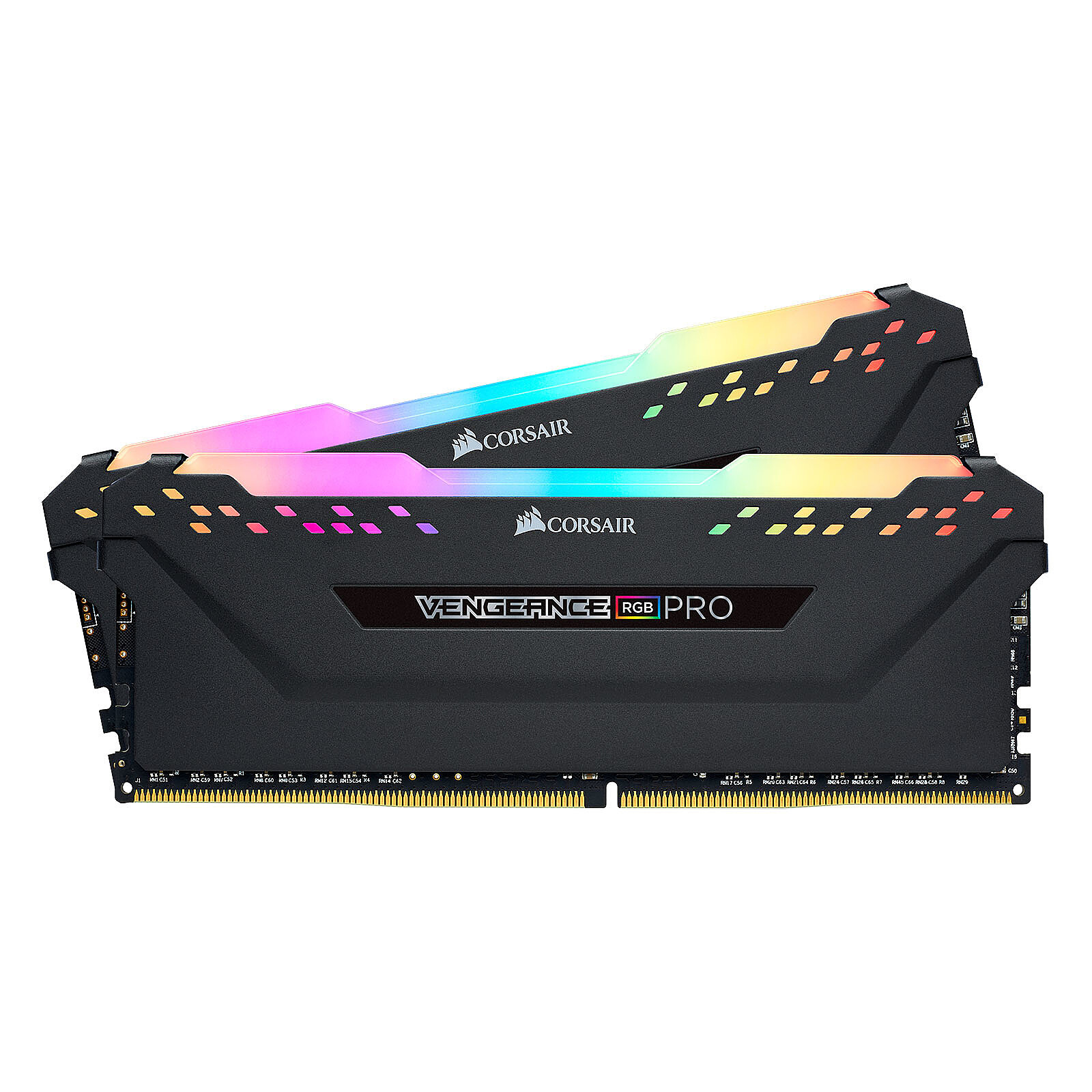 MEMÓRIA RAM 64GB (2X32GB) CORSAIR VENGEANCE RGB PRO DDR4 3200MHZ CL16 DIMM PRETA CMW64GX4M2E3200C16