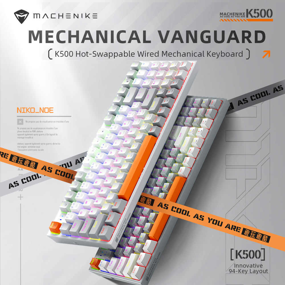 TECLADO MECANICO MACHENIKE K500-B94 RGB (SWITCH RED)