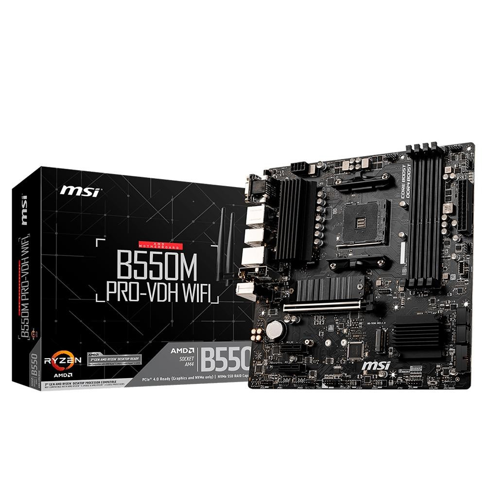 PLACA MÃE MSI B550M PRO (WI-FI E BLUETOOTH INTEGRADO)