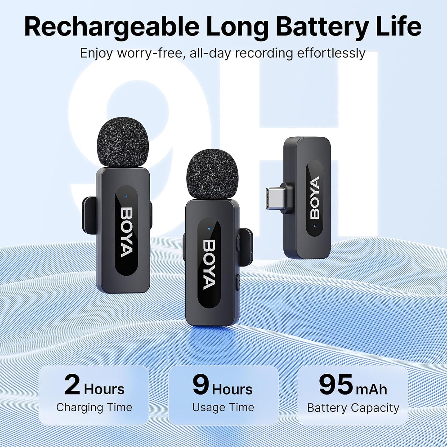 Microfone De Lapela Boya BY-V20 Wireless (USB C)