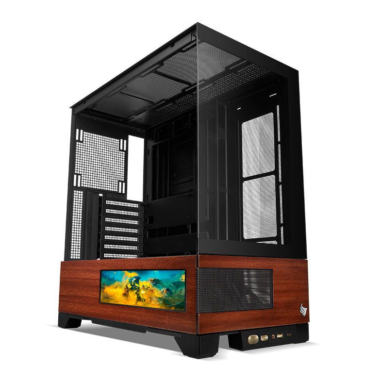 Gabinete Gamer HX570 LIGNO (TELA LCD)