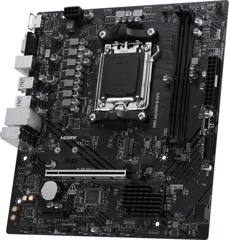 PLACA-MAE MSI PRO A620AM-B EVO AM5 A620 DDR5 MATX