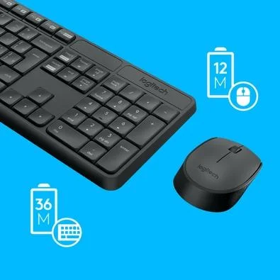 KIT TECLADO E MOUSE SEM FIO LOGITECH MK235