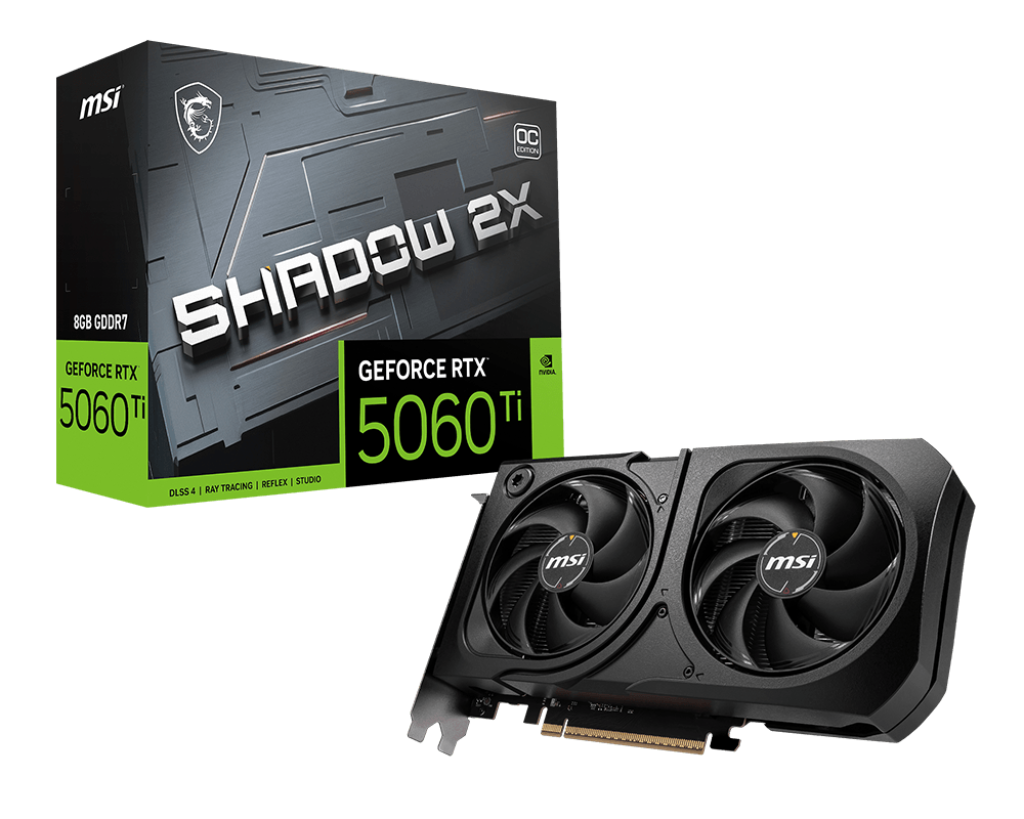RTX 5060 TI 8GB MSI SHADOW 2X OC