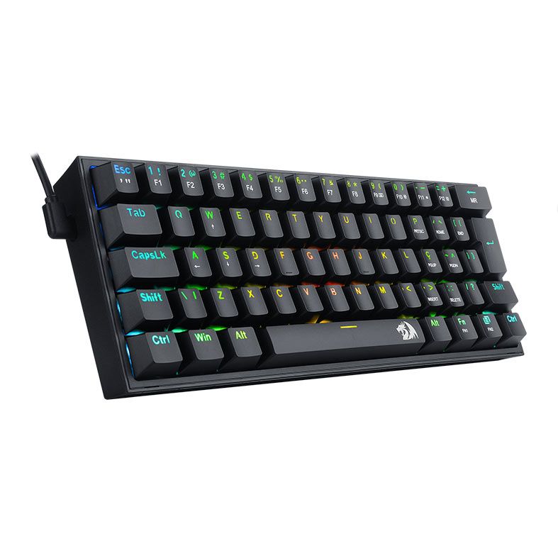 TECLADO MECANICO GAMER REDRAGON FIZZ (PRETO) (SWITCH VERMELHO)