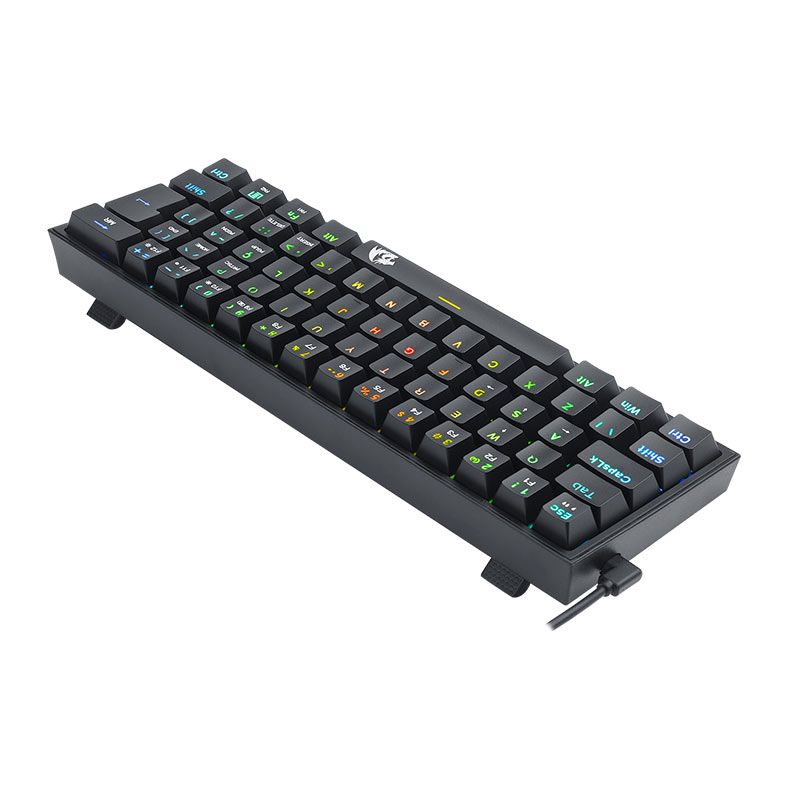 TECLADO MECANICO GAMER REDRAGON FIZZ (PRETO) (SWITCH VERMELHO)