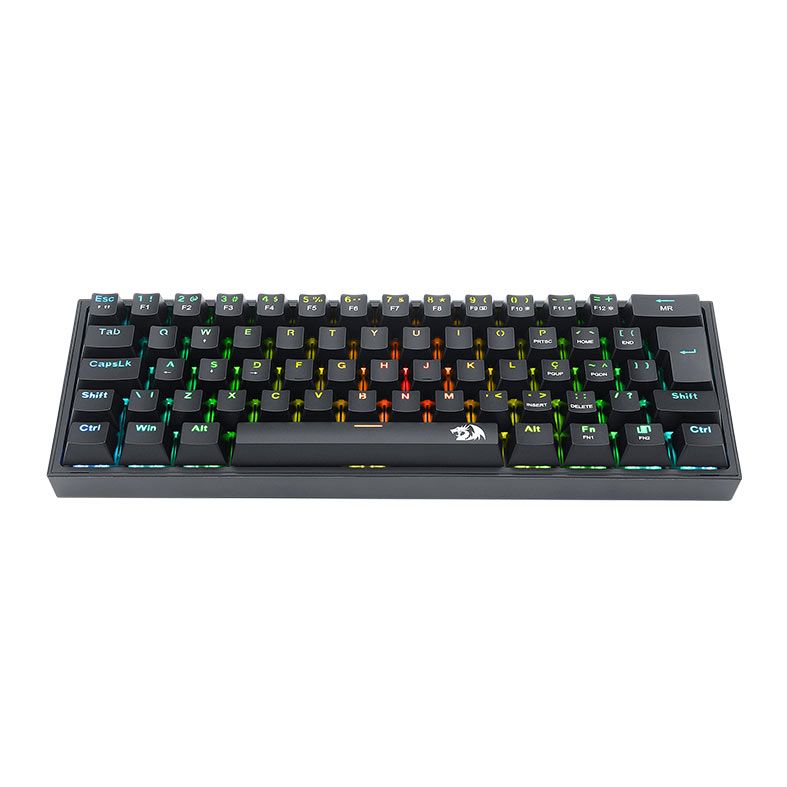 TECLADO MECANICO GAMER REDRAGON FIZZ (PRETO) (SWITCH VERMELHO)