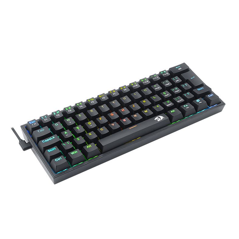 TECLADO MECANICO GAMER REDRAGON FIZZ (PRETO) (SWITCH VERMELHO)