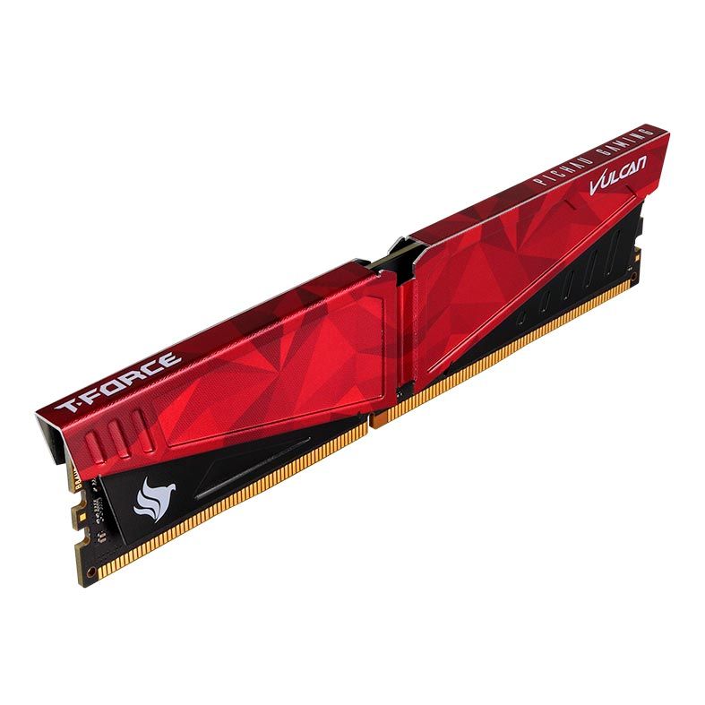 MEMÓRIA RAM DDR4 8GB TEAM GROUP T-FORCE VULCAN PICHAU 1X8GB 2666MHZ CL18 VERMELHA TLPRD48G2666HC18H01