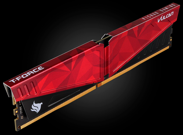 MEMÓRIA RAM DDR4 8GB TEAM GROUP T-FORCE VULCAN PICHAU 1X8GB 2666MHZ CL18 VERMELHA TLPRD48G2666HC18H01