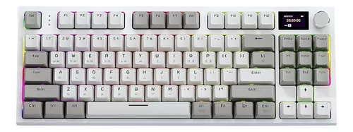 TECLADO MECANICO ATTACK SHARK K86 (WIRELESS /RGB) (CINZA)