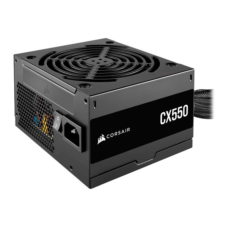 FONTE 550W CORSAIR CX550 ATX 80 PLUS BRONZE NÃO MODULAR PRETA CP-9020277-BR
