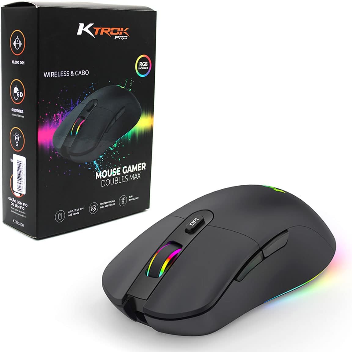 Mouse Gamer KTROK DOUBLES RGB (WIRELESS)