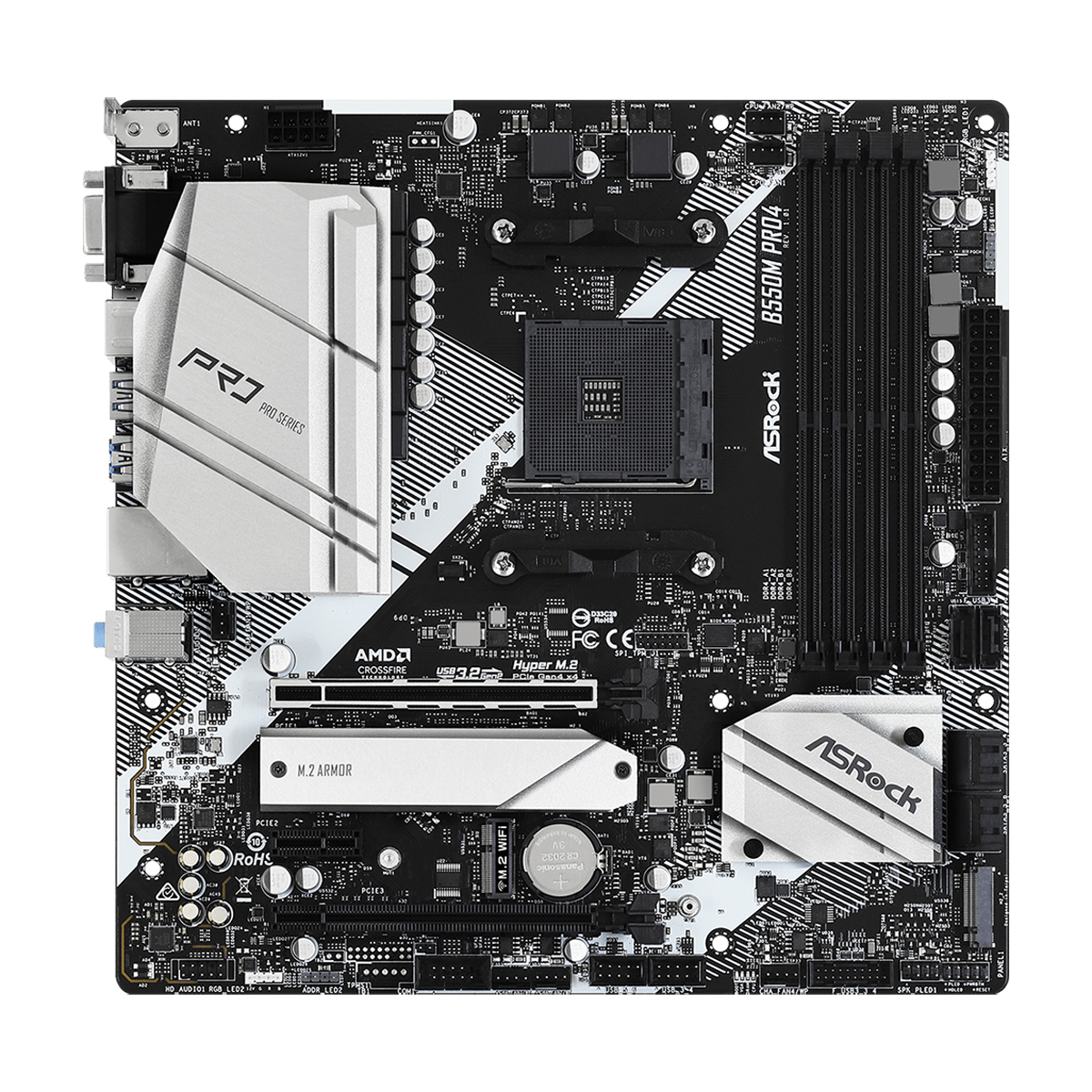 PLACA-MÃE ASROCK B550M PRO4 AM4 B550 MATX DDR4