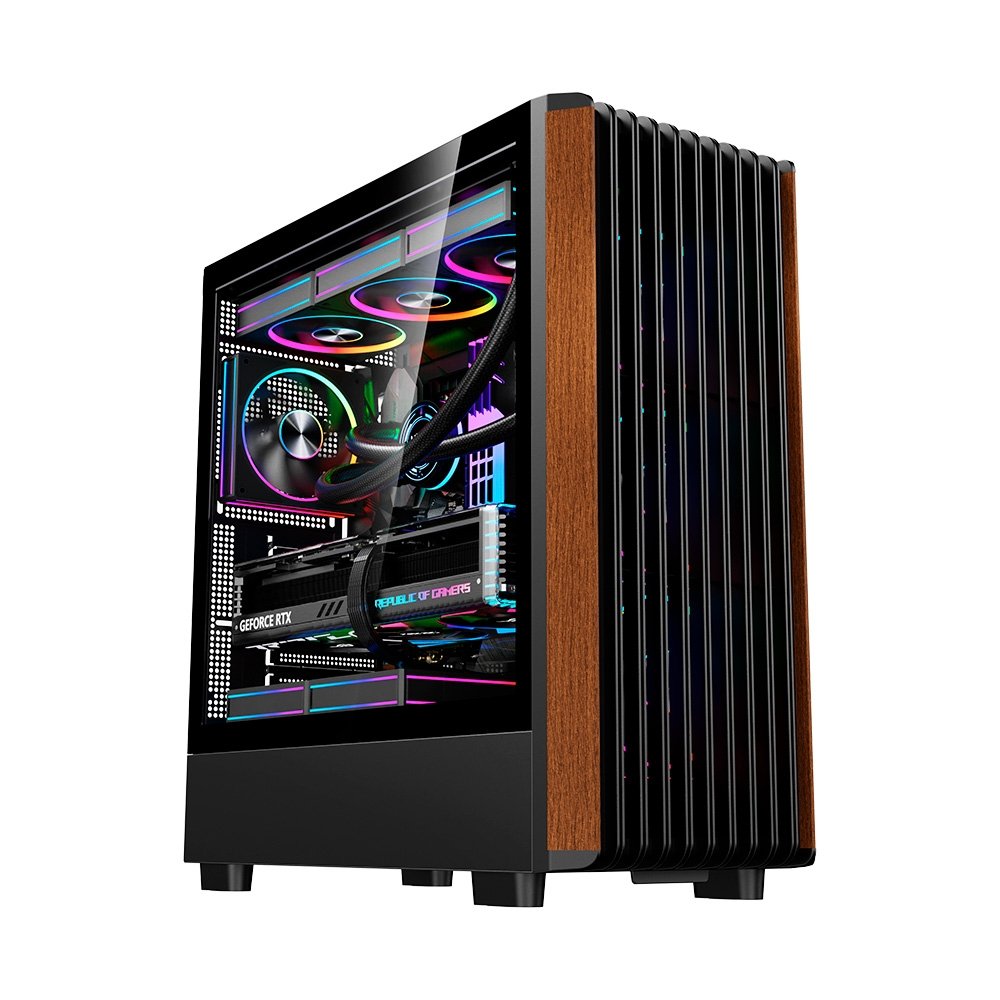 Gabinete Gamer Liketec Pinos E-ATX (Preto)