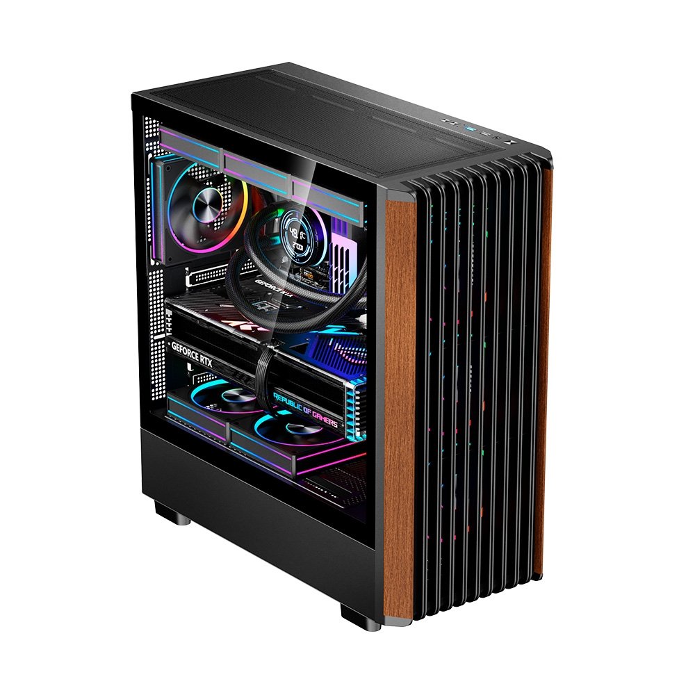 Gabinete Gamer Liketec Pinos E-ATX (Preto)