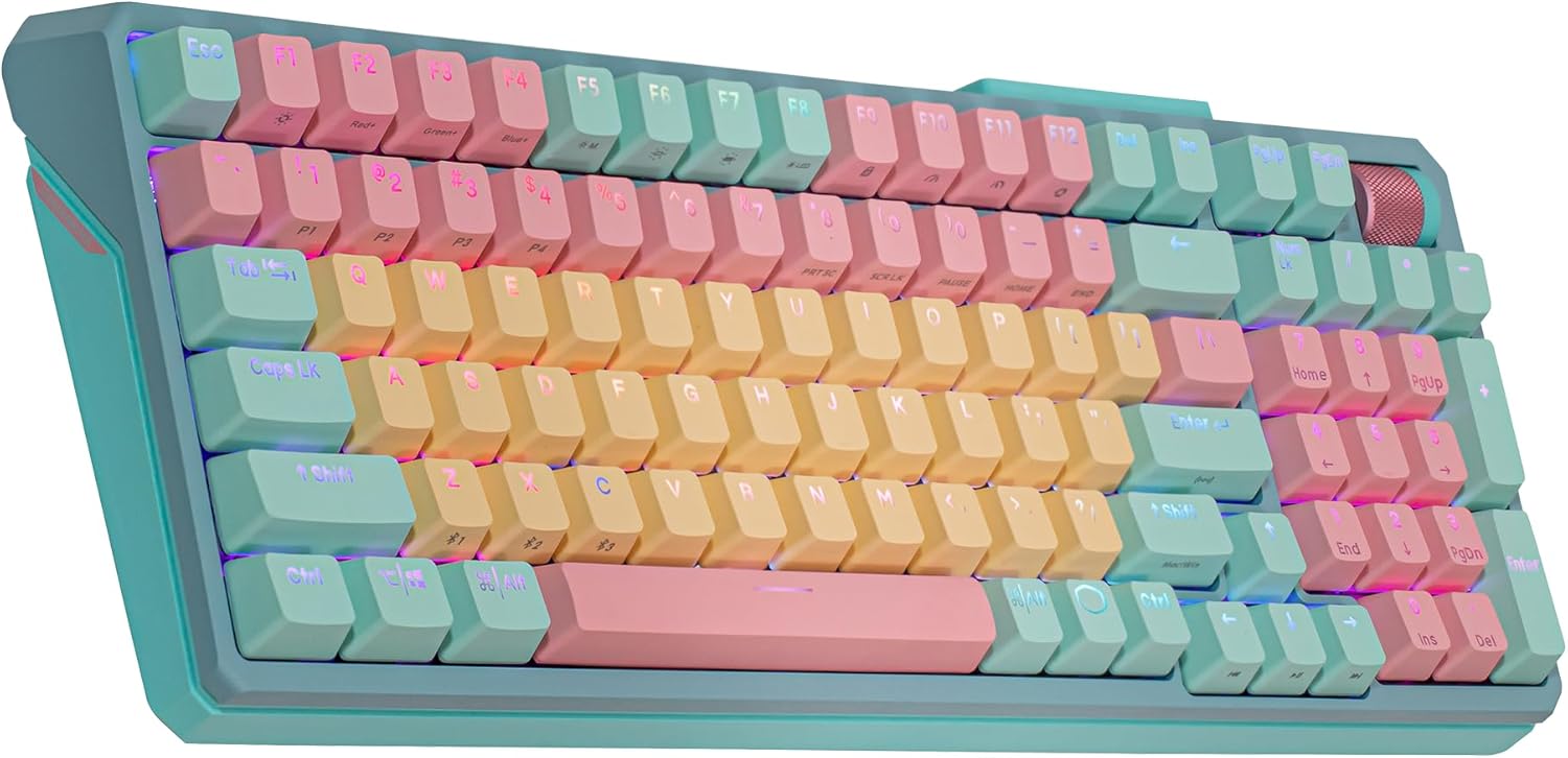 TECLADO MECANICO COOLER MASTER MK770 MACARON RGB (SWITCH KAILH RED) (HOT-SWAP) (WIRELESS)
