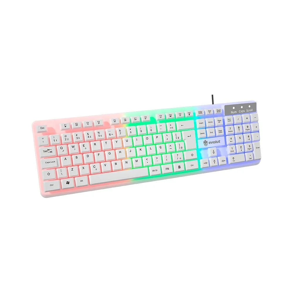 KIT GAMER EVOLUT EG55 STARTER BRANCO (TECLADO + MOUSE + HEADSET + MOUSEPAD)