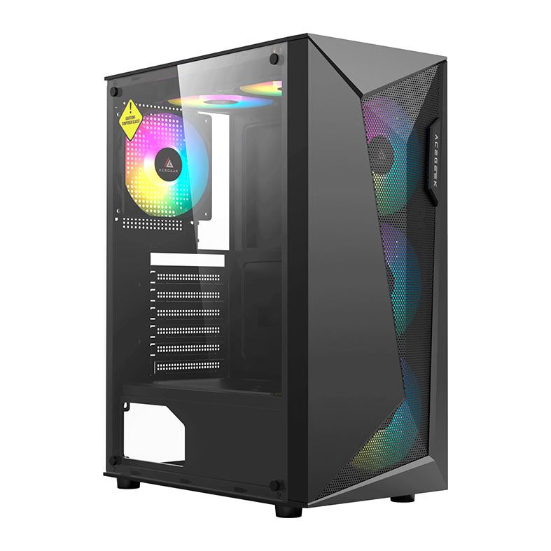 Gabinete Gamer AceGeek ATLAS R338 (COM 4 FANS)