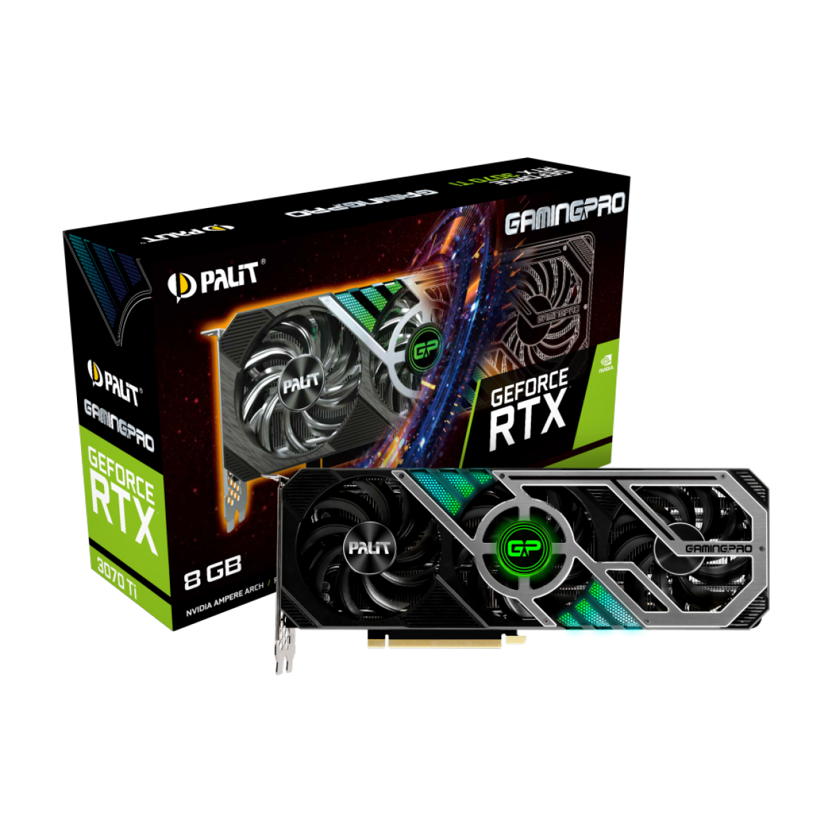 PLACA DE VÍDEO 8GB PALIT GEFORCE RTX 3070 TI GAMINGPRO GDDR6X 256BIT NED307T019P2-1046A