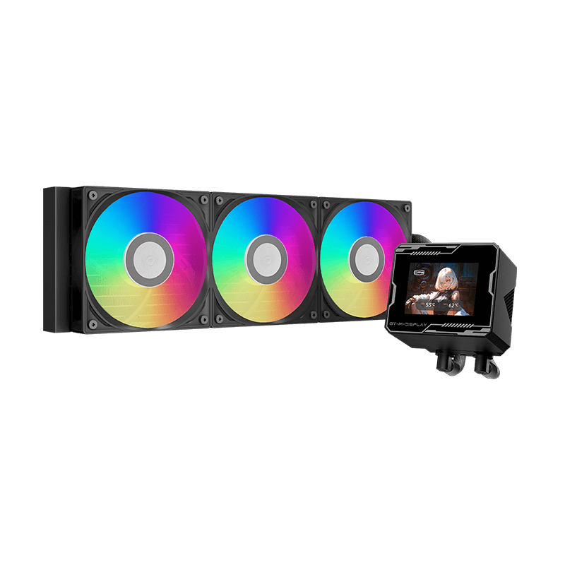 WATER COOLER 360MM PCCOOLER GT360M ARGB DISPLAY 2.8 LCD AM4 AM5 LGA1851/1700/1200/115X