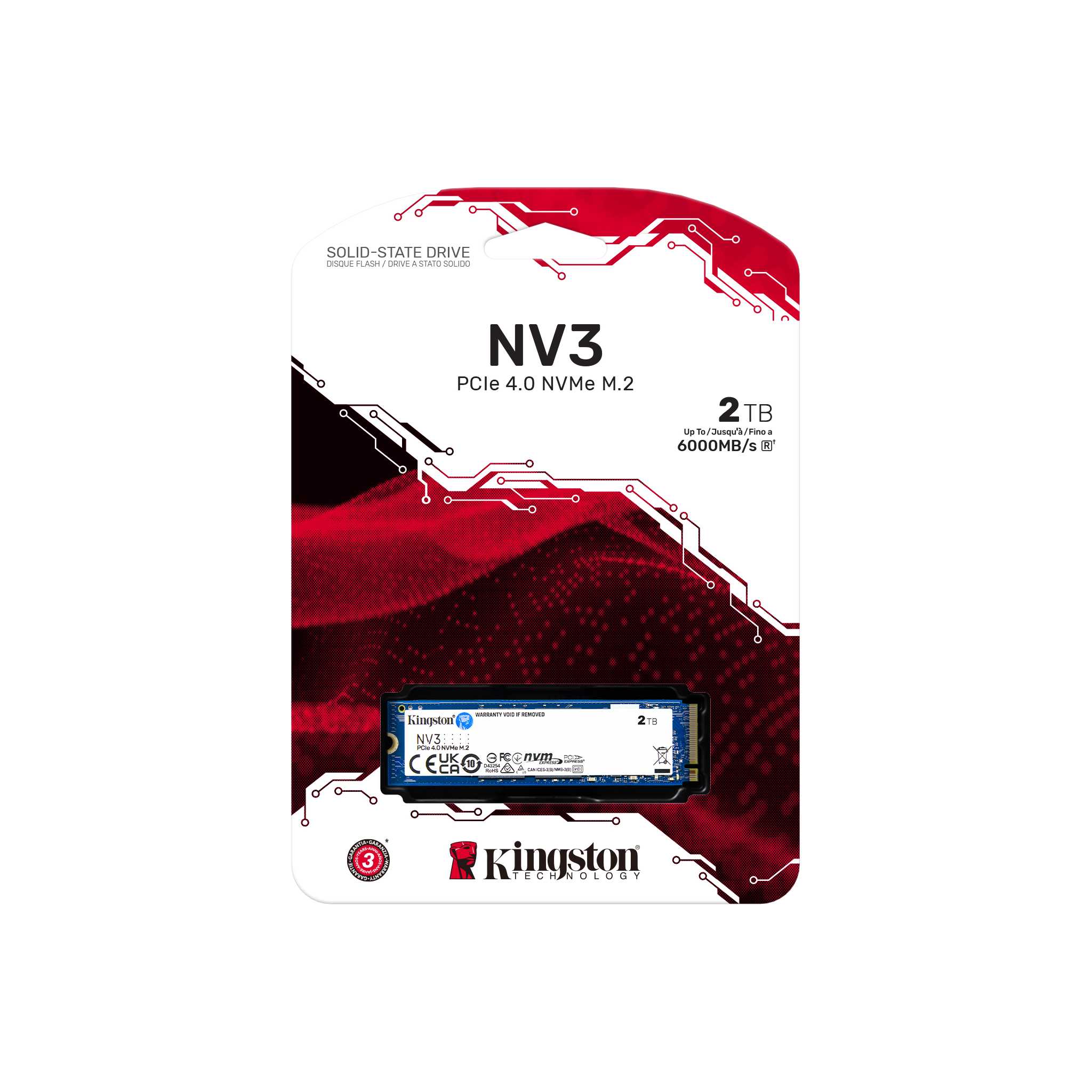 SSD 2TB KINGSTON NV3 (M.2 NVME GEN 4) (6.000/5.000MB/s)