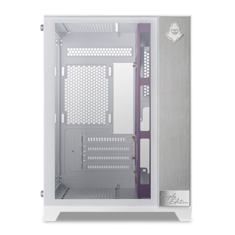 Gabinete Gamer Mancer CV300 (WHITE & PURPLE)
