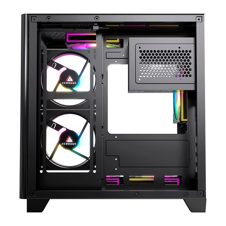GABINETE GAMER ACEGEEK ARCANE AG-ARCANE-BK MID-TOWER MICRO-ATX/MINI-ITX LATERAL DE VIDRO PRETO