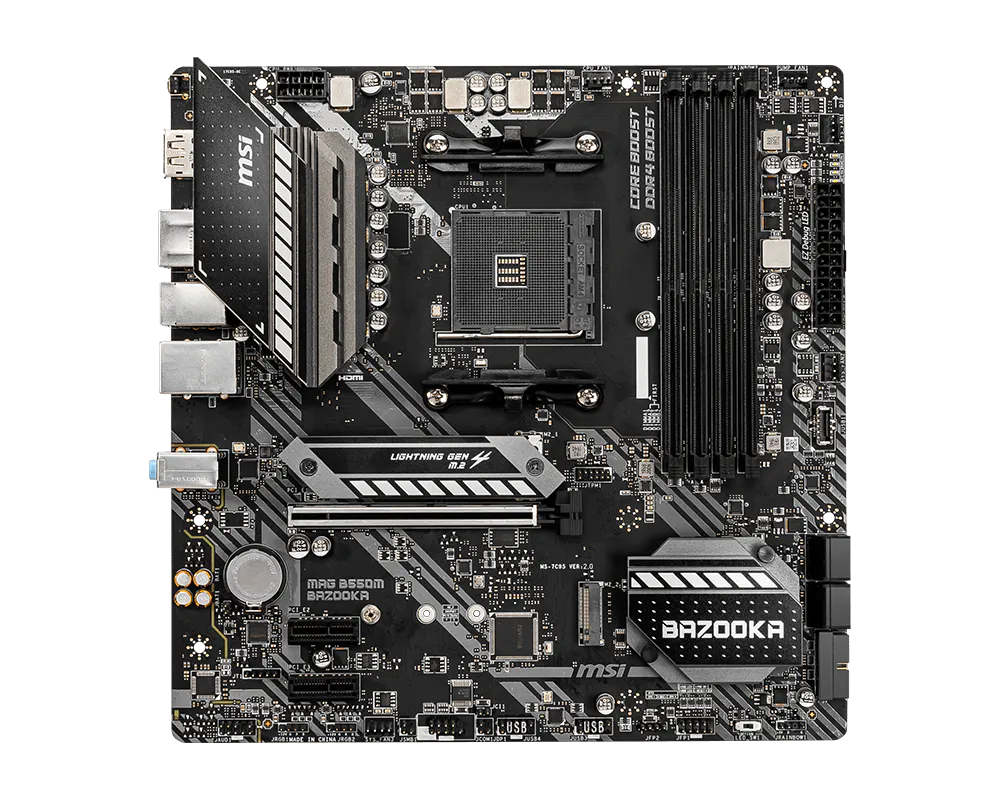 PLACA-MÃE MSI MAG B550M BAZOOKA AM4 B550 DDR4 MATX