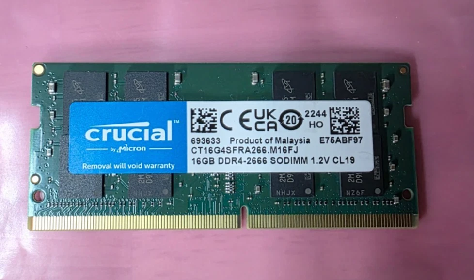 MEMORIA RAM 16GB CRUCIAL PC4 2666MHZ