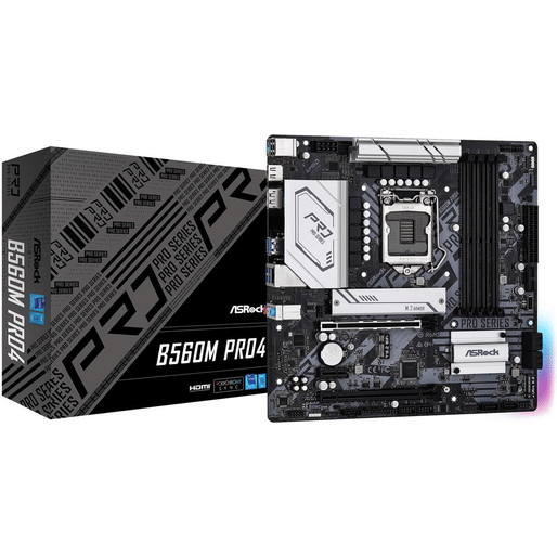 PLACA-MÃE ASROCK B560M PRO4 LGA1200 B560 DDR4 MATX