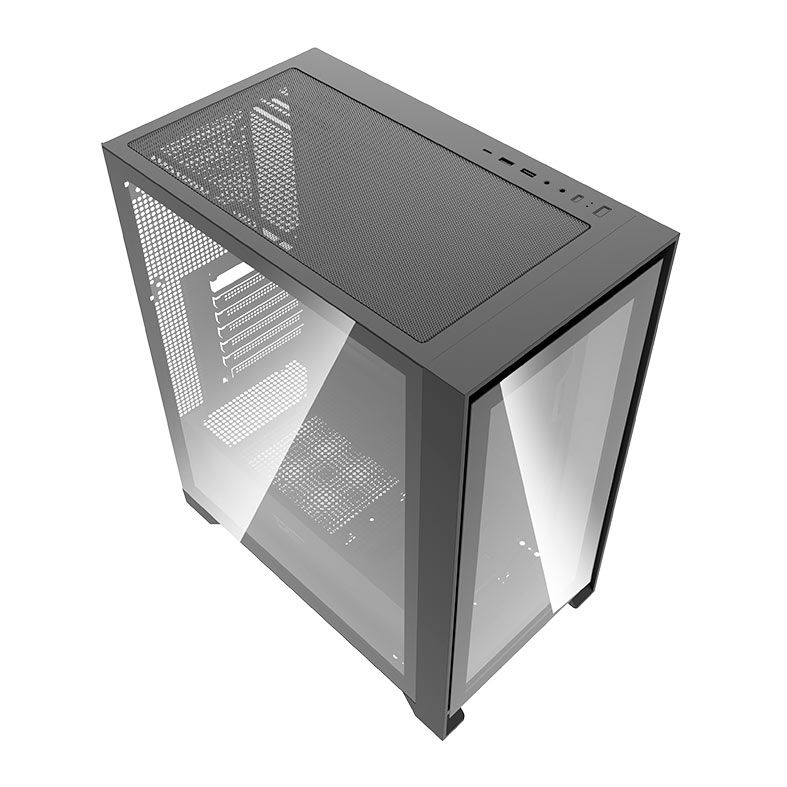 GABINETE GAMER AIGO DARKFLASH DRX70 GLASS MID TOWER ATX LATERAL DE VIDRO TEMPERADO PRETO DRX70-GLASS-BK