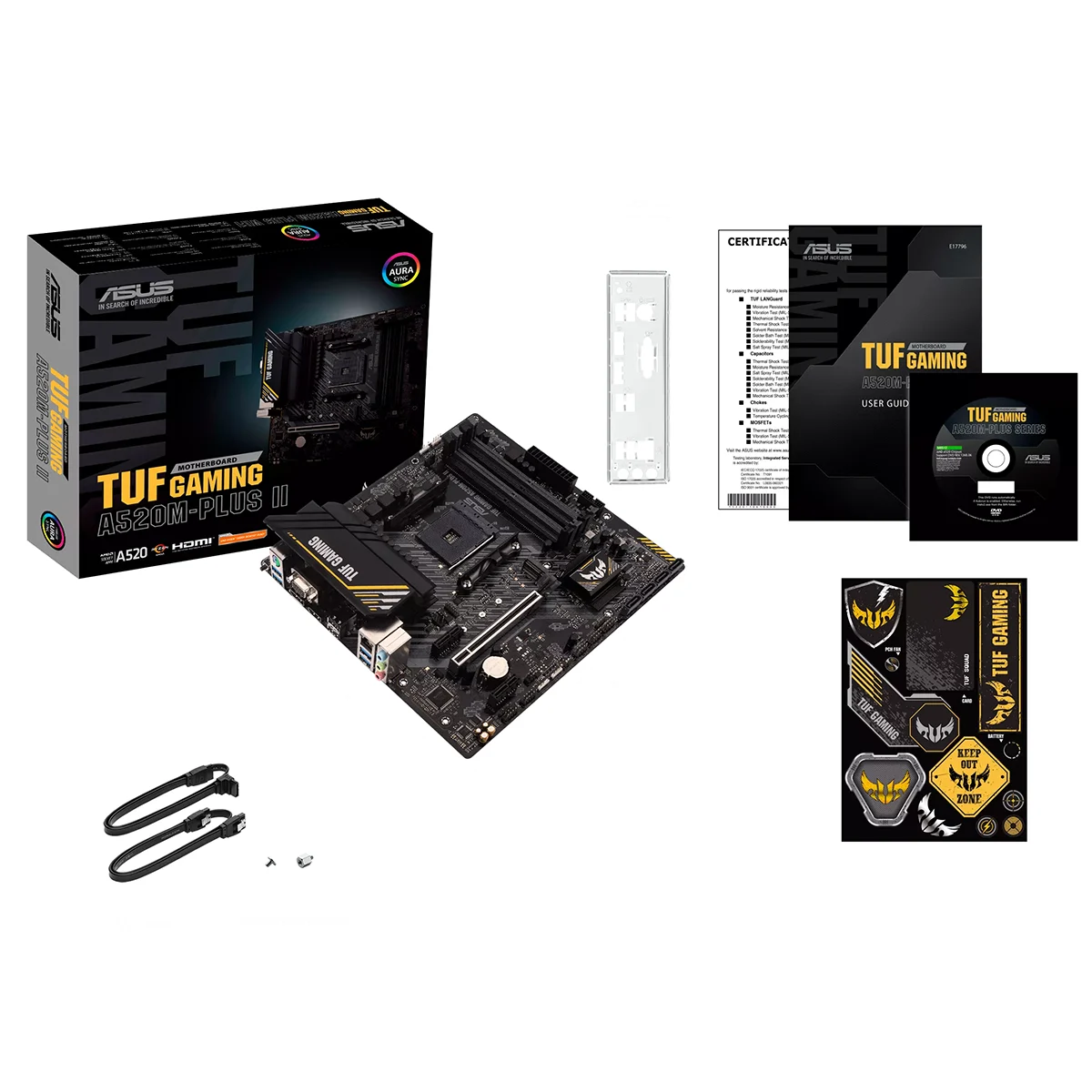 PLACA-MÃE ASUS TUF GAMING A520M-PLUS II A520 AM4 MATX DDR4